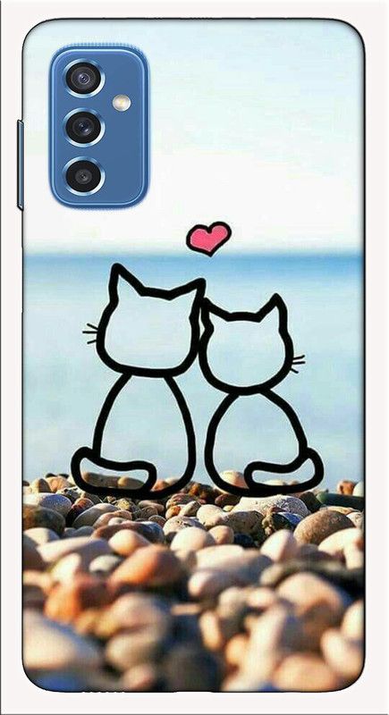 iprinto Back Cover for Samsung Galaxy M52 5G Cute Couple Back Cover  (Multicolor, Hard Case, Pack of: 1)