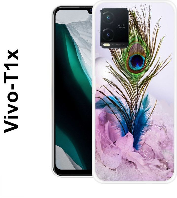 INDIALAND Back Cover for Vivo T1x  (Multicolor, Silicon)
