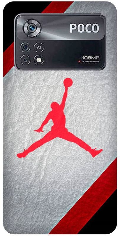 play fast Back Cover for POCO X4 Pro 5G, JORDAN, SIGN, LOGO, DESIGN  (Red, Hard Case, Pack of: 1)