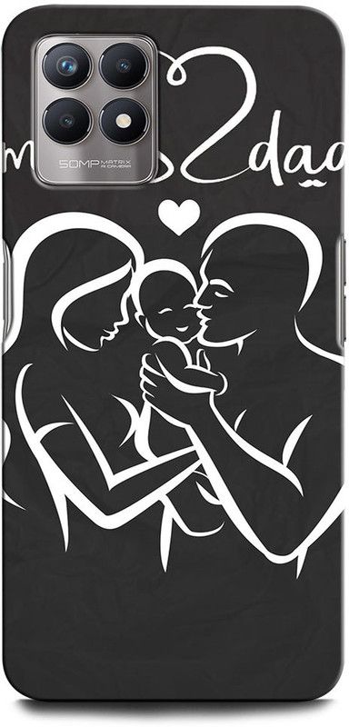 ORBIQE Back Cover for Realme 8i 3151 MOTHER, MAA, FATHER, LIFE LINE, I LOVE MY MOM DAD  (Multicolor, Hard Case, Pack of: 1)