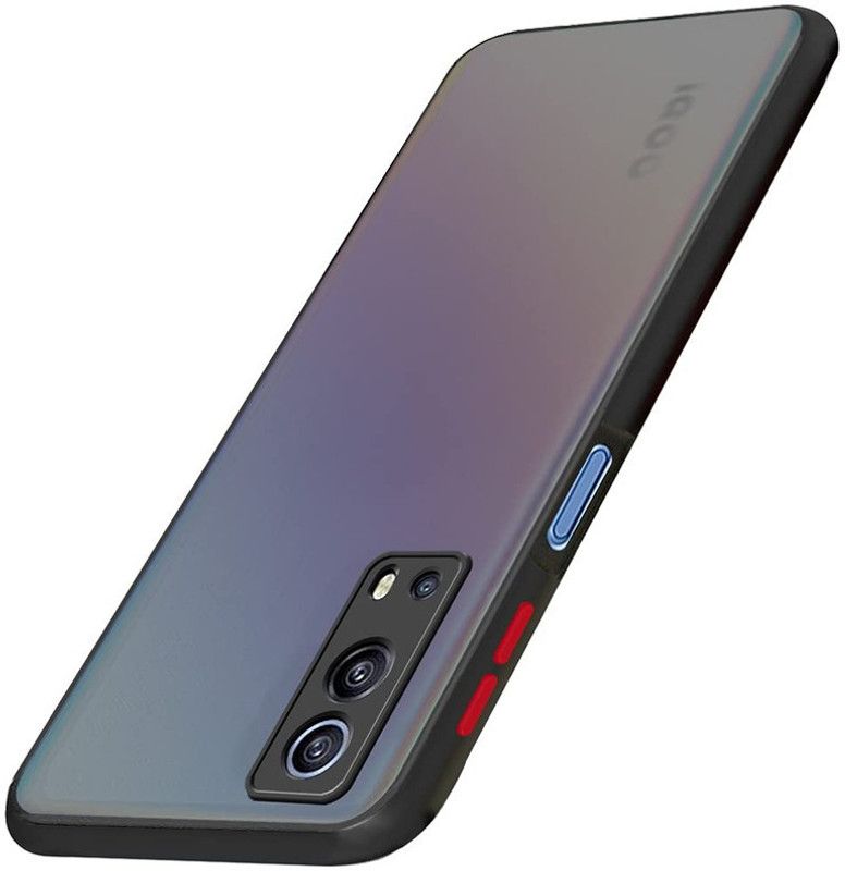 MOBIRUSH Back Cover for iQOO Z3  (Black, Camera Bump Protector, Pack of: 1)