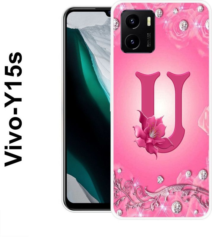 KLC Back Cover for Vivo Y15s  (Pink, Silver, Grip Case, Silicon)