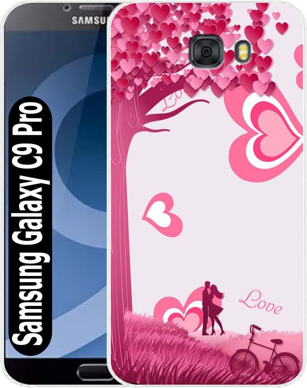 Cooltrend Back Cover for Samsung Galaxy C9 Pro  (Pink, White, Silicon, Pack of: 1)