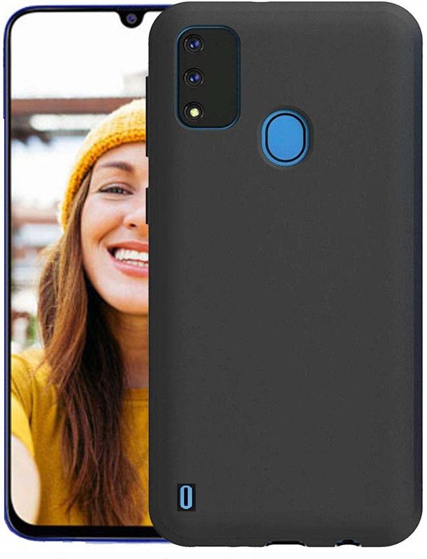 Coverage Back Cover for Itel Vision2S  (Black, Dual Protection, Pack of: 1)