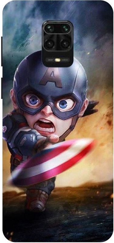 PICHKU Back Cover for REDMI NOTE 10 LITE-2109106A1I-CAPTAIN,AMERICA,SHIELD,AVENGERS,MARVEL,SUPER,HERO,END,GAME,SUIT  (Blue, Hard Case, Pack of: 1)
