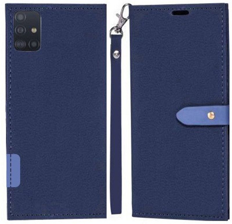 YAYAVAR Flip Cover for Samsung Galaxy A51  (Blue, Grip Case, Pack of: 1)