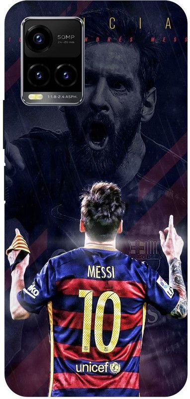 PICHKU Back Cover for VIVO Y21a-V2149-LIONEL,MESSI,ARGENTINA,CUP,10,LIONE,FOOTBALL,BARCELONA,JERSEY,SPORTS  (Blue, Hard Case, Pack of: 1)