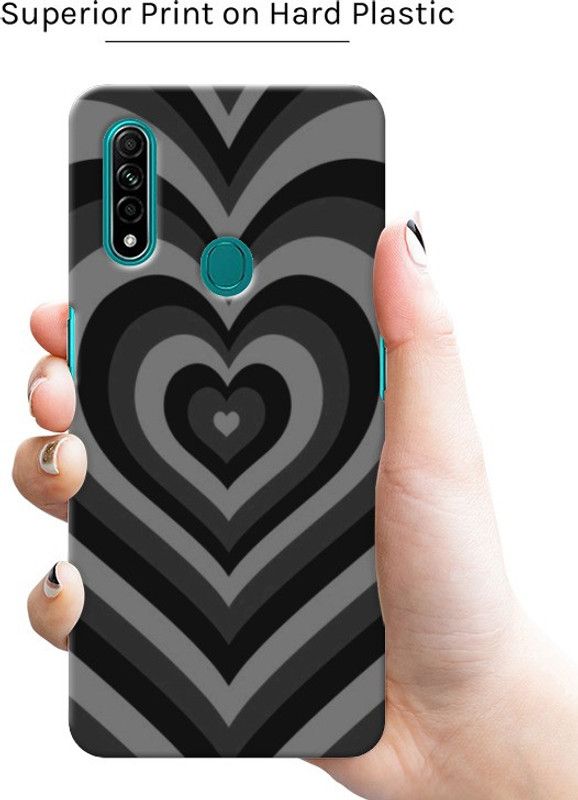 Thermobeans Back Cover for Heart (Black) Transparent Case Oppo A31  (Black, Pack of: 1)