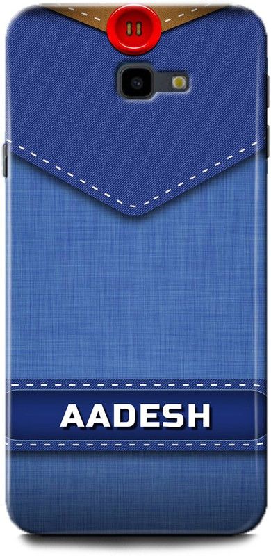 WallCraft Back Cover for SAMSUNG Galaxy J4 Plus AADESH NAME, A, LETTER, BLUE, JEANS, ALPHABET, DESIGN  (Multicolor, Dual Protection, Pack of: 1)