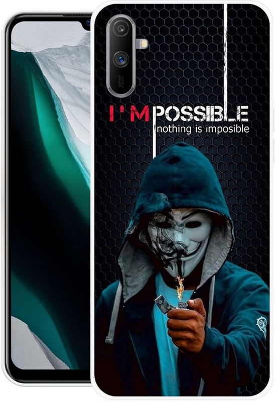 BLUEZAP Back Cover for Realme C3  (Black, Grip Case, Silicon, Pack of: 1)