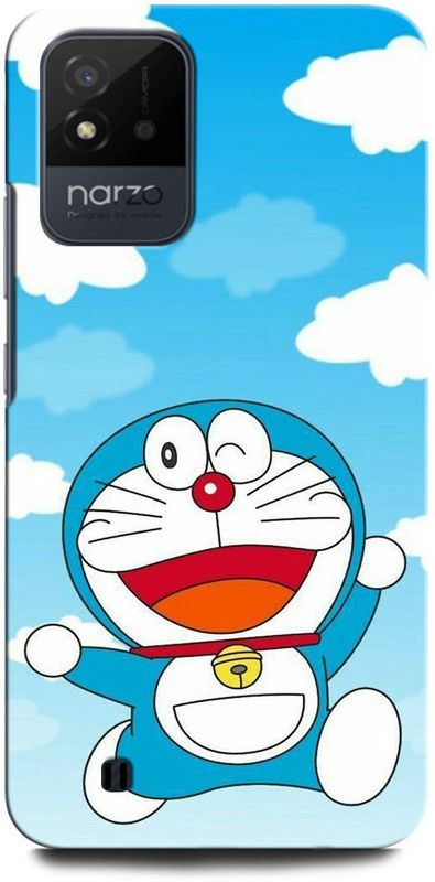 GRAFIQE Back Cover for Narzo 50i  (Blue, White, Pack of: 1)