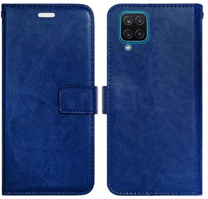 Mxkart Flip Cover for Samsung Galaxy M12  (Blue)
