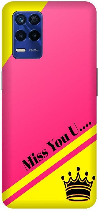 Bluvver Back Cover for Realme 8s 5G , RMX3381, Printed Miss you U Letter Back Cover  (Multicolor, Hard Case, Pack of: 1)