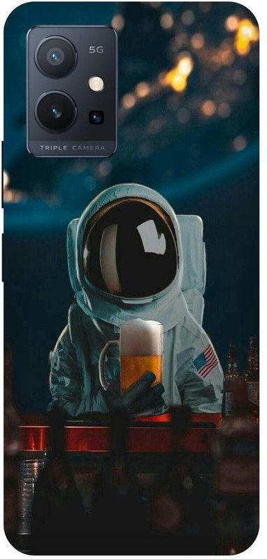 Bluvver Back Cover for Vivo T1 5G, V2141 Printed Funny Astronaut,Space Back Cover  (Multicolor, Hard Case, Pack of: 1)
