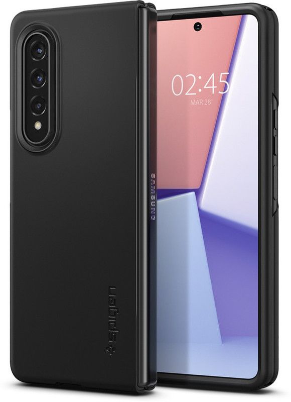 Spigen Air Skin Back Cover for SAMSUNG Galaxy Z Fold 3  (Black, Grip Case, Pack of: 1)