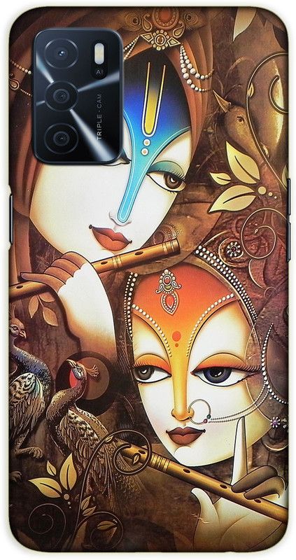 iprinto Back Cover for Oppo A53s 5G, Oppo A16 Radha Krishna Back Cover  (Brown, Hard Case, Pack of: 1)