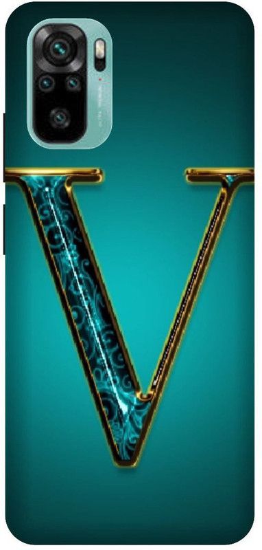 UMPRINT Back Cover for Redmi Note10/M2101K7AI V V latter Alphabet Printed Back Cover  (Multicolor, Hard Case, Pack of: 1)