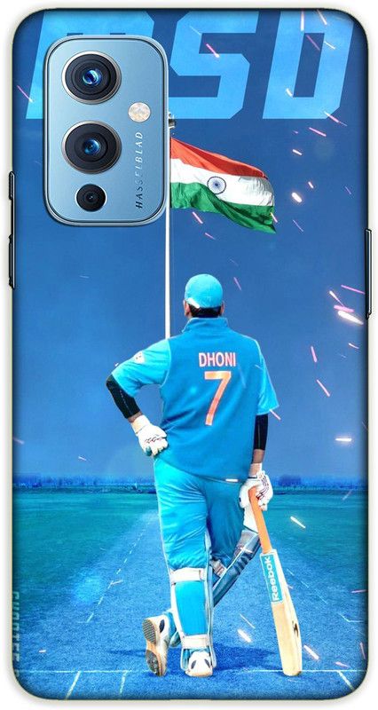 iprinto Back Cover for OnePlus 9 M s dhoni Back Cover  (Blue, Hard Case, Pack of: 1)