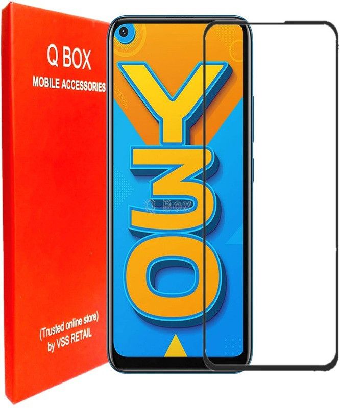 Q Box Edge To Edge Tempered Glass for VIVO Y30  (Pack of 1)