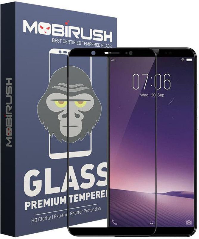 MOBIRUSH Edge To Edge Tempered Glass for Vivo Y75  (Pack of 1)