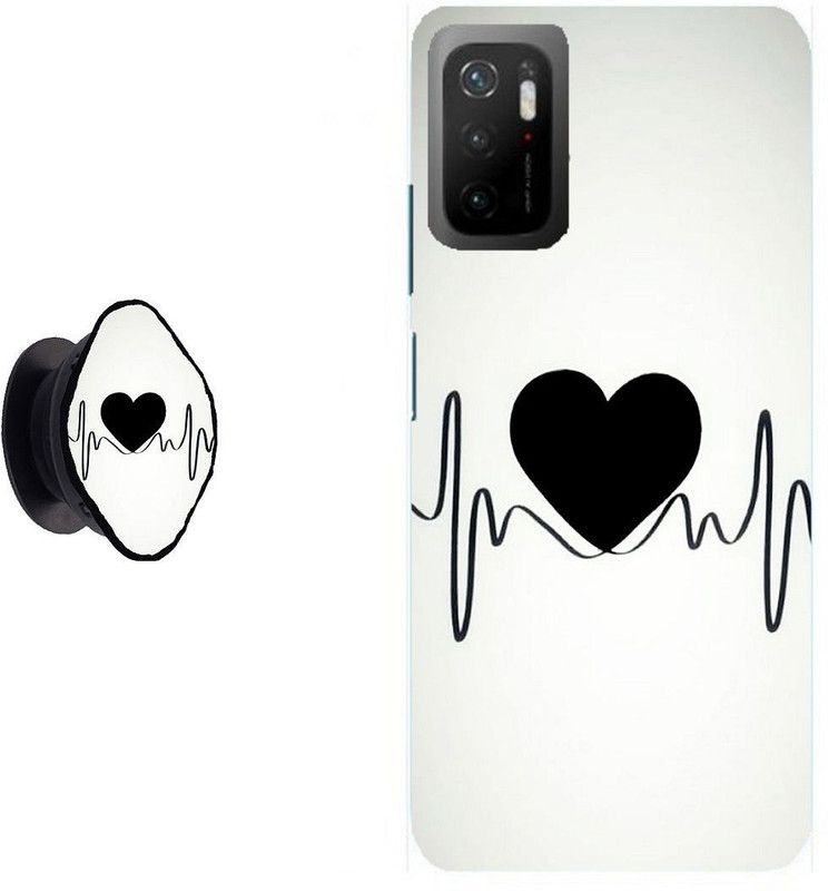 My Swag Back Cover for POCO M3 Pro 5G, Redmi Note 10T, Redmi Note 10T 5G  (Black, White, Cases with Holder, Pack of: 1)