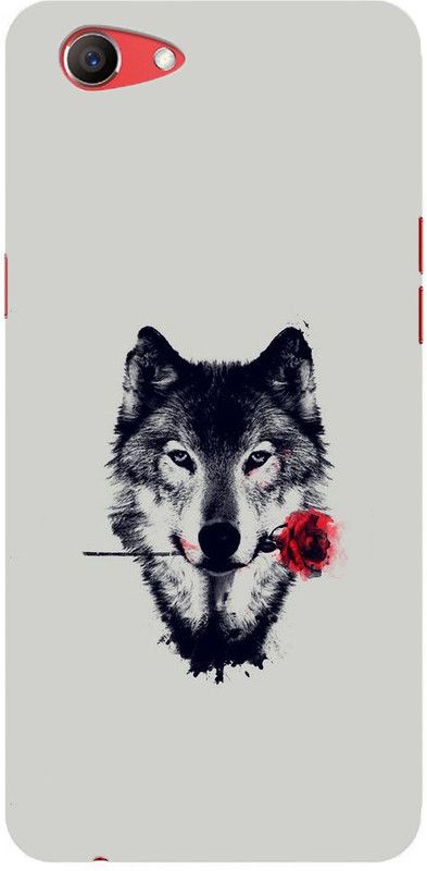 NDCOM Back Cover for Oppo Realme 1 Wholf with Red Rose Printed  (Multicolor, Hard Case, Pack of: 1)