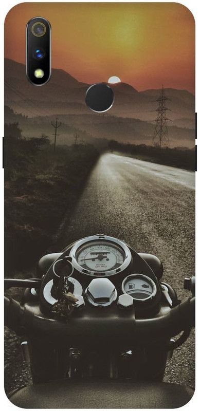 URCHIN Back Cover for Realme 3 royal enfield, Bullet, bike, rider, keys, royal enfield bike  (Multicolor, Shock Proof, Pack of: 1)