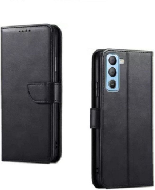 COVERNEW Flip Cover for Tecno Pop 5 LTE  (Black, Dual Protection, Pack of: 1)