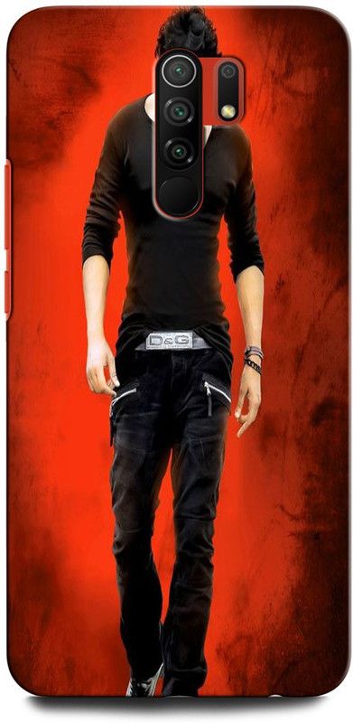 GRAFIQE Back Cover for REDMI 9 Prime  (Black, Red, Pack of: 1)