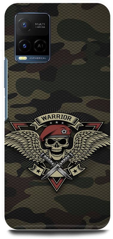 play fast Back Cover for Vivo Y33T, V2146 INDIAN, ARMY, TEXTURE, MILITRY, LOGO  (Grey, Hard Case, Pack of: 1)
