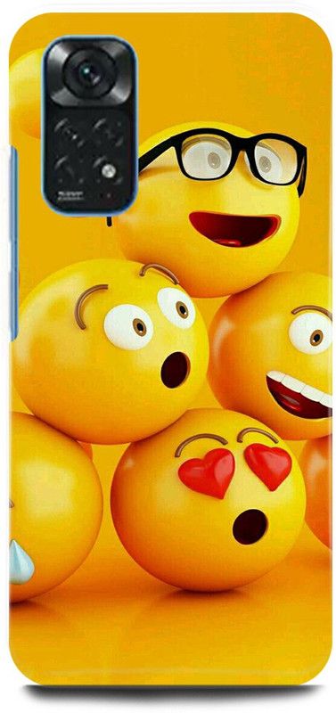 play fast Back Cover for POCO M4 Pro YELLOW, EMOJI, CARTOON  (Yellow, Hard Case, Pack of: 1)