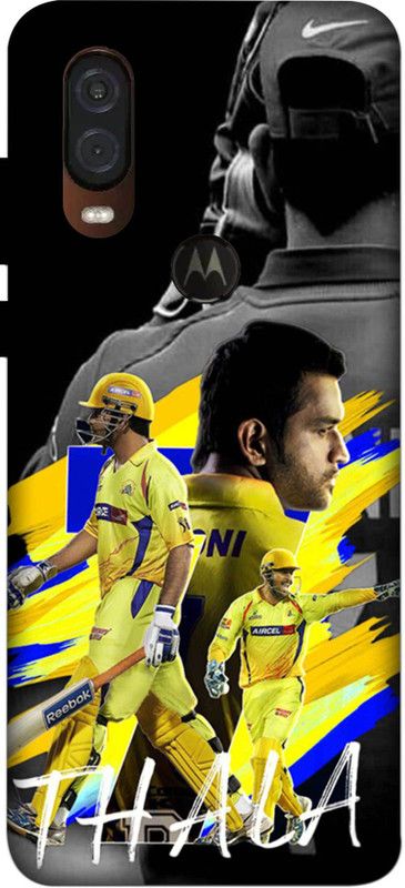 NDCOM Back Cover for Motorola One Vision MS Dhoni Thala Printed  (Multicolor, Hard Case, Pack of: 1)