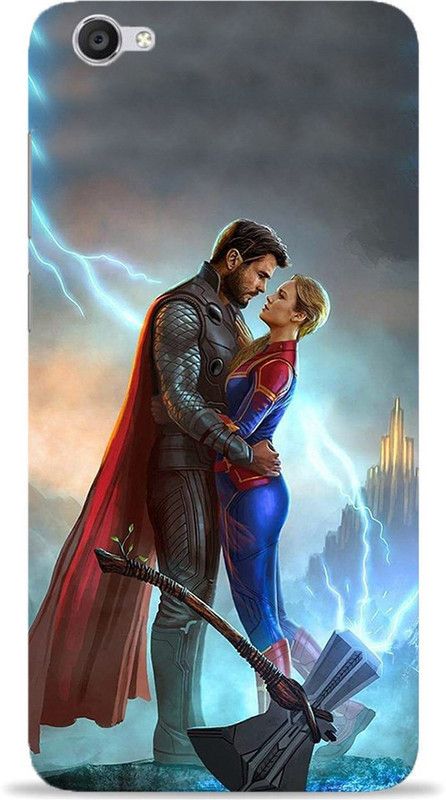 NDCOM Back Cover for VIVO Y53 Avengers End Game Thor And Captain Marvel Printed  (Multicolor, Hard Case, Pack of: 1)
