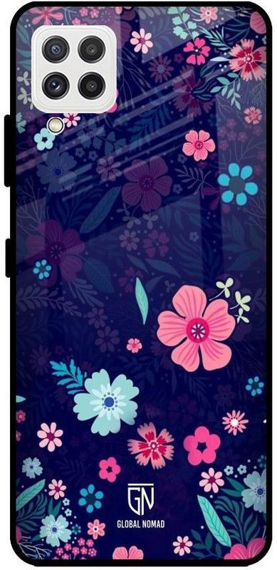 GLOBAL NOMAD Back Cover for Samsung Galaxy A22  (Blue, Grip Case, Silicon, Pack of: 1)