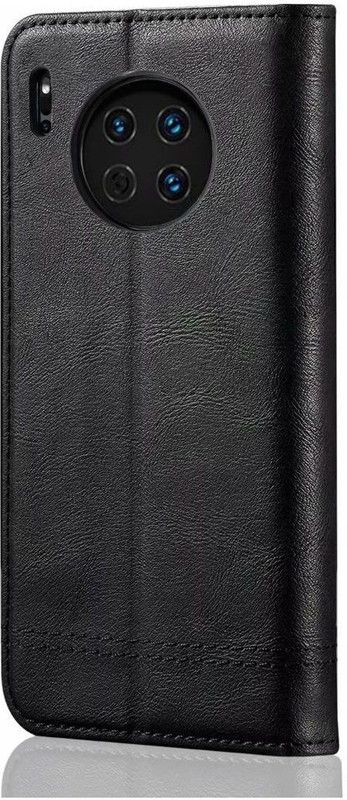 DOB Book Cover for Huawei Mate 30 PRO  (Black, Magnetic Case, Pack of: 1)