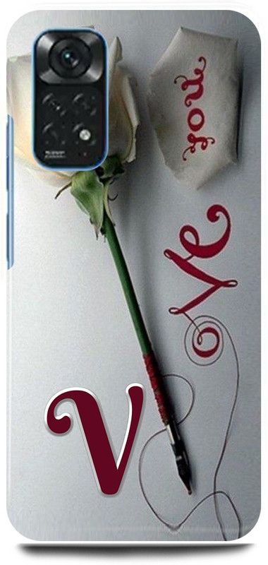 play fast Back Cover for Redmi Note 11S V, NAME, LETTER, ALPHABET, LOVE  (Silver, Hard Case, Pack of: 1)