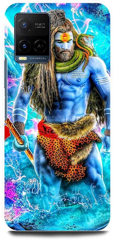 play fast Back Cover for Vivo Y33s, V2109 SHIVA, AGHORI, MAHAKAL, MAHADEV  (Blue, Hard Case, Pack of: 1)