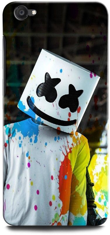 ORBIQE Back Cover for ViVO Y55 MARSHMELLO, DJ, EDM, MUSIC, SMILEY, FUNNY  (Multicolor, Hard Case, Pack of: 1)