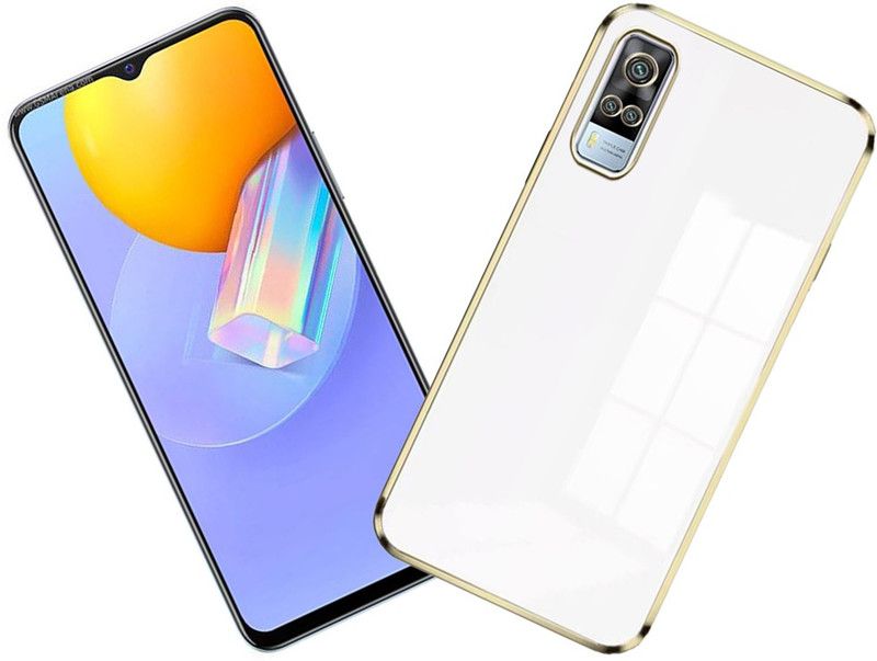 TRY NEW Back Cover for VIVO Y51 FULLY RUBBER AND GOLDEN OUTER WITH CAMERA PROTECTOR  (White, Waterproof, Pack of: 1)
