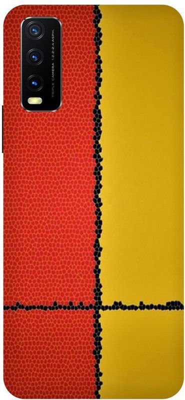 Zaplab Back Cover for Vivo Y20i, V2027 Red And yellow Desing Printed  (Multicolor, Hard Case, Pack of: 1)