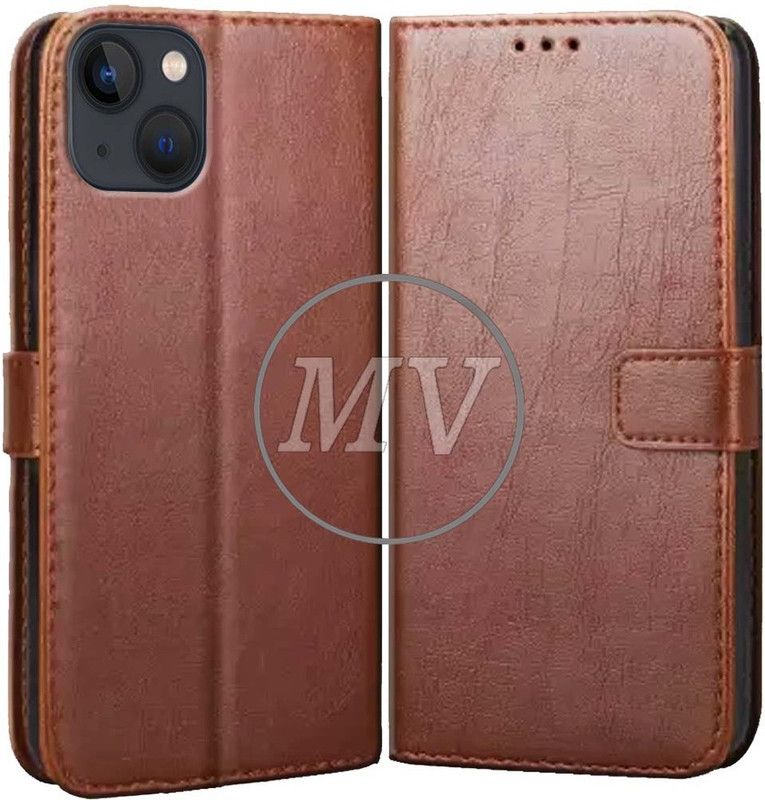 MV Back Cover for Apple iPhone 13 mini  (Brown, Cases with Holder, Pack of: 1)