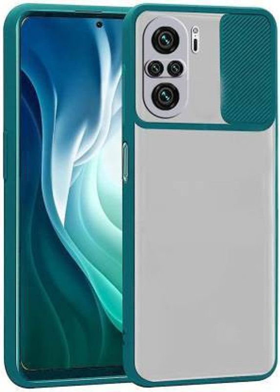 Senix Back Cover for Slider/Shutter Matte Translucent Soft Edges Camera Protection for Redmi K40/M11X/K40 Pro  (Green, Matte Finish, Pack of: 1)
