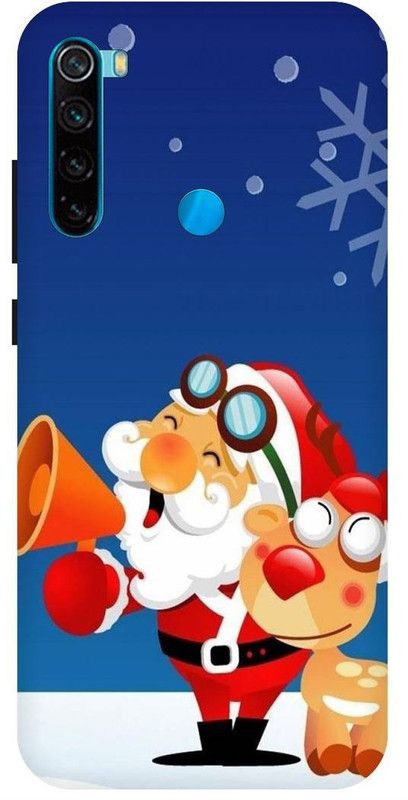 Bluvver Back Cover for Mi Redmi Note 8, M1908C3JI, Printed Santa Back Cover  (Multicolor, Hard Case, Pack of: 1)