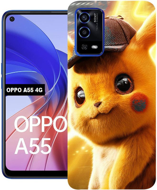 Anami Back Cover for OPPO A55 4G  (Yellow, Dual Protection, Silicon, Pack of: 1)