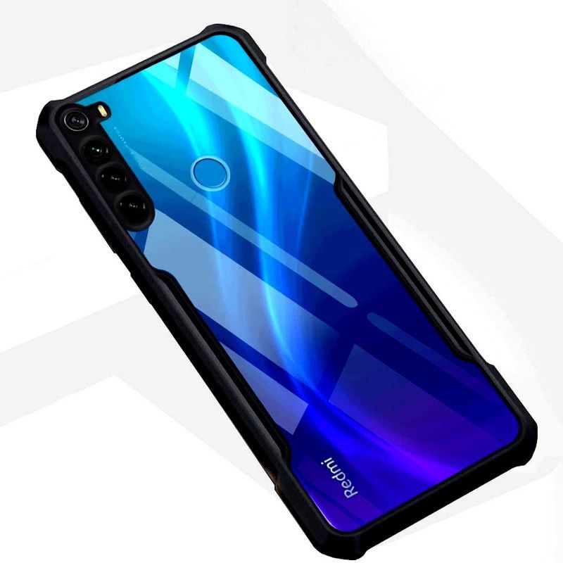 BOZTI Back Cover for Mi Redmi Note 8  (Transparent, Black, Grip Case, Pack of: 1)