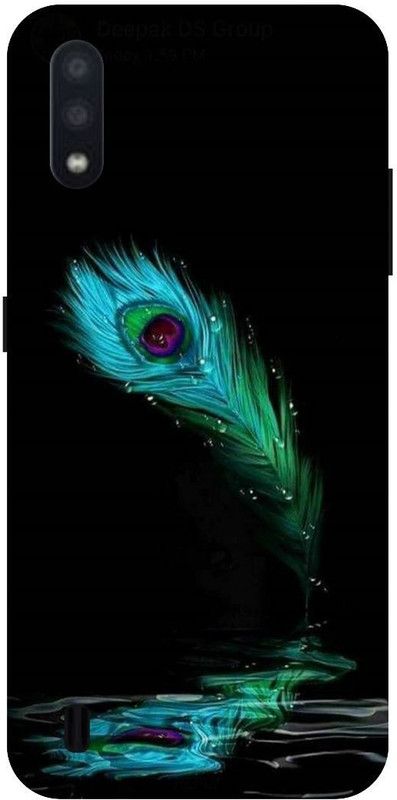 UMPRINT Back Cover for Samsung Galaxy M01 Peacock Feather Mor Pankh Printed Back Cover  (Multicolor, Hard Case, Pack of: 1)