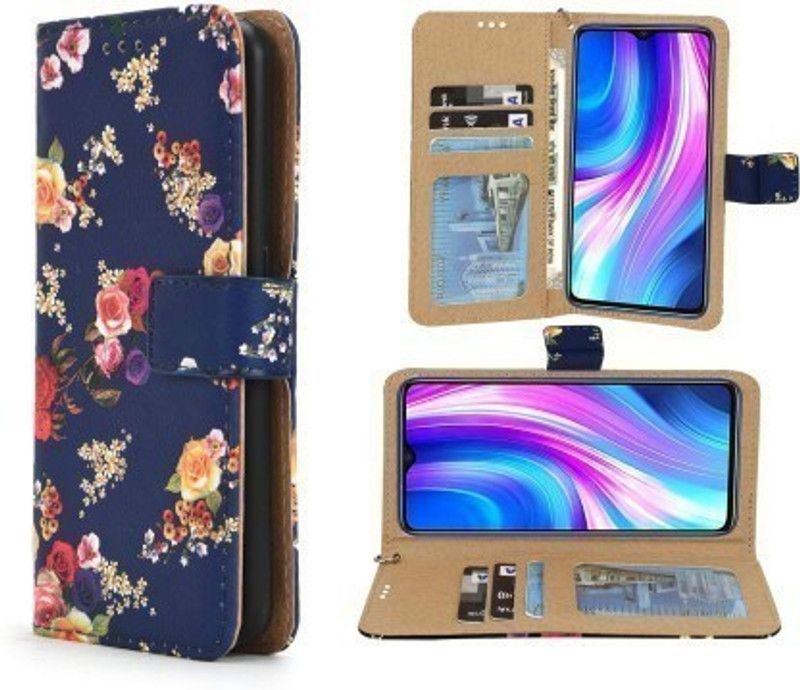 Aarnov Flip Cover for Oppo F17 Pro  (Blue, Dual Protection)