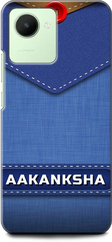 WallCraft Back Cover for Realme C30, RMX3581 AAKANKSHA NAME, A, LETTER, BLUE, JEANS, ALPHABET  (Multicolor, Dual Protection, Pack of: 1)