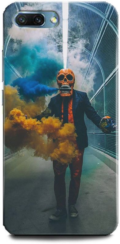 INDICRAFT Back Cover for Honor 10, skull, Printed  (Multicolor, Shock Proof)