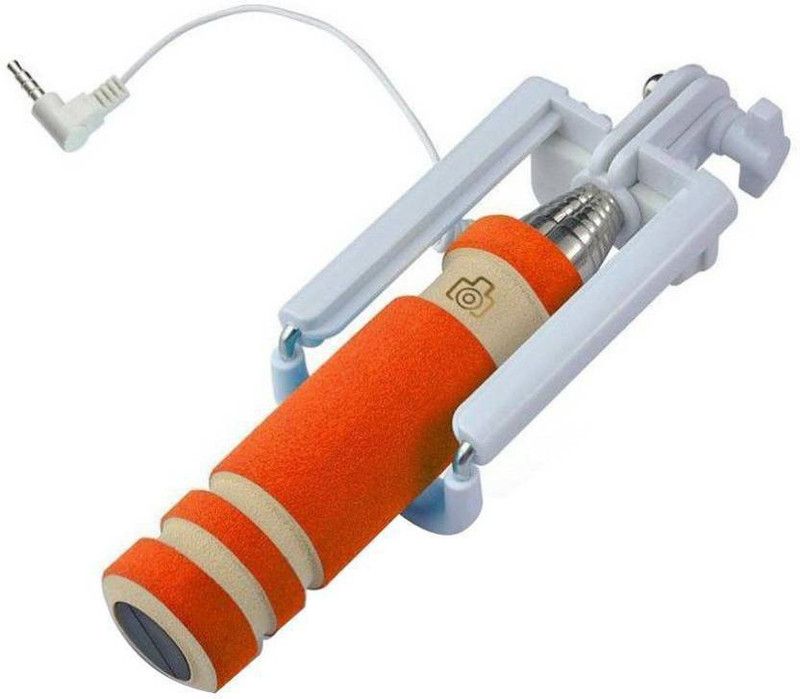 DAKRON Selfie-Stick-009 Cable Selfie Stick  (Orange)